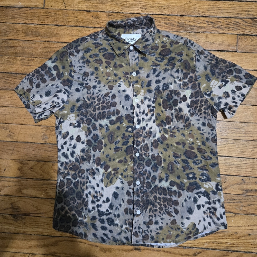 Corridor S SS23 Jungle Hypnosis Short Sleeve Linen Button Up Shirt